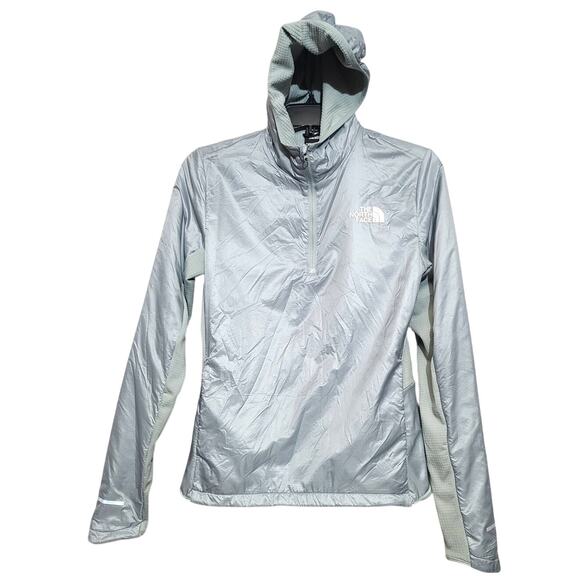 The North Face Women's Winter Warm 1/4 Zip Light Gray/Blue Size XS - Picture 2 of 7